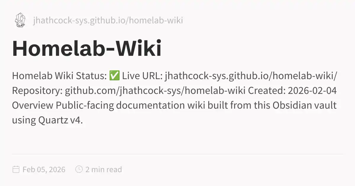 Homelab-Wiki